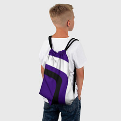 Рюкзак-мешок Белые и чёрные полосы, цвет: 3D-принт — фото 2