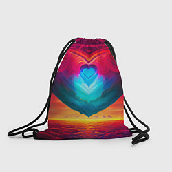 Рюкзак-мешок Сердце мира, цвет: 3D-принт