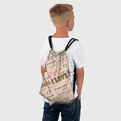 Рюкзак-мешок Ретро дизайн про любовь, цвет: 3D-принт — фото 2
