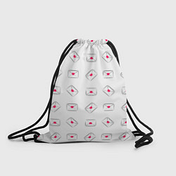 Рюкзак-мешок Валентинки в конвертах, цвет: 3D-принт