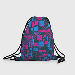 Рюкзак-мешок Геометрическая абстракция из квадратов и прямоугол, цвет: 3D-принт