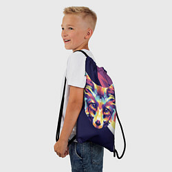 Рюкзак-мешок Голова лисенка в стиле поп-арт, цвет: 3D-принт — фото 2