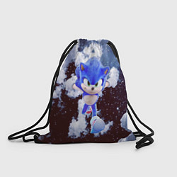 Рюкзак-мешок Соник и облака, цвет: 3D-принт