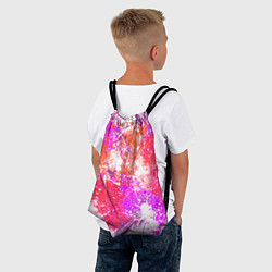 Рюкзак-мешок Разбрызганная красная краска - светлый фон, цвет: 3D-принт — фото 2