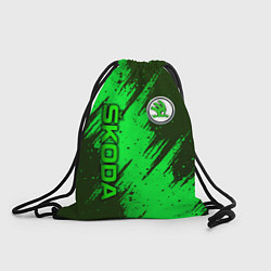 Рюкзак-мешок Skoda - green, цвет: 3D-принт