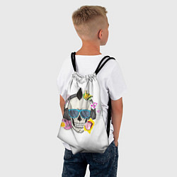 Рюкзак-мешок Черепок в очках, цвет: 3D-принт — фото 2