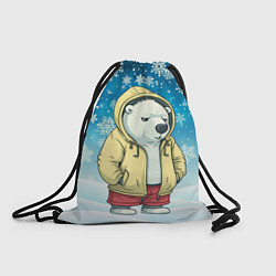 Рюкзак-мешок Грустный северный мишка, цвет: 3D-принт