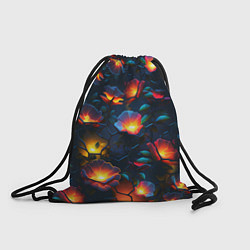 Рюкзак-мешок Светящиеся цветы, цвет: 3D-принт