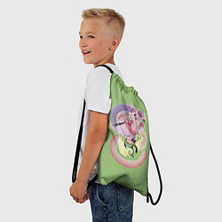 Рюкзак-мешок Женская рука держит цветы, цвет: 3D-принт — фото 2
