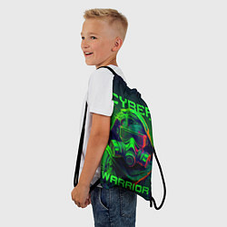 Рюкзак-мешок Кибер воин в стиле киберпанк, цвет: 3D-принт — фото 2