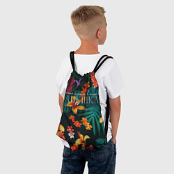 Рюкзак-мешок Самая лучшая бабушка в мире - тропические цветы, цвет: 3D-принт — фото 2
