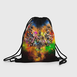 Рюкзак-мешок Игрок в красках и оружием в форме сердца, цвет: 3D-принт