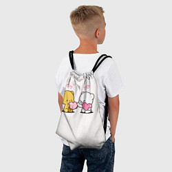 Рюкзак-мешок Мишки с сердечками, цвет: 3D-принт — фото 2