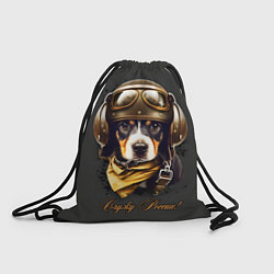 Рюкзак-мешок Милый щенок пилот, цвет: 3D-принт
