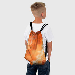Рюкзак-мешок Золотисто-оранжевый туманный паттерн, цвет: 3D-принт — фото 2