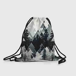 Рюкзак-мешок Абстракция зимнего леса, цвет: 3D-принт