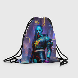 Рюкзак-мешок Cyberpunk - brave girl - neural network, цвет: 3D-принт