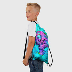 Рюкзак-мешок Череп с акулами, цвет: 3D-принт — фото 2