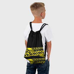 Рюкзак-мешок Предупреждающая лента, цвет: 3D-принт — фото 2