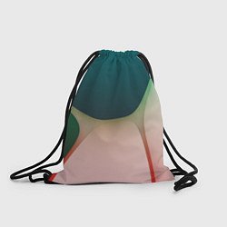 Рюкзак-мешок Абстрактные зелёные и розовые пластины, цвет: 3D-принт