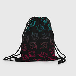 Рюкзак-мешок Neon Unicorn, цвет: 3D-принт