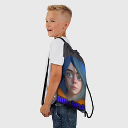 Рюкзак-мешок Портрет Билли Айлиш в исполнении нейросети, цвет: 3D-принт — фото 2