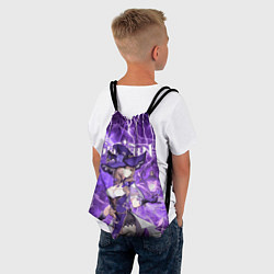 Рюкзак-мешок Лиза на фоне молний, цвет: 3D-принт — фото 2