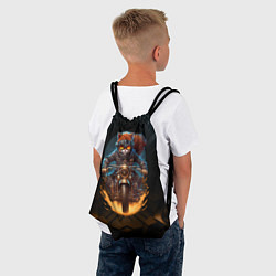 Рюкзак-мешок Мото Кот, цвет: 3D-принт — фото 2