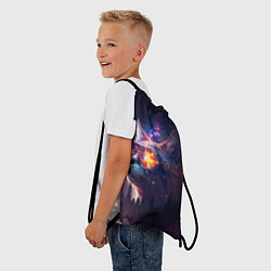 Рюкзак-мешок Кот в очках в космосе, цвет: 3D-принт — фото 2