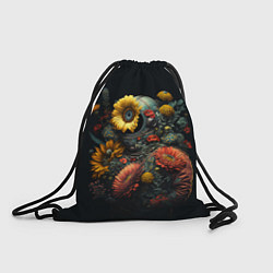 Рюкзак-мешок Космонавт в цветах, цвет: 3D-принт