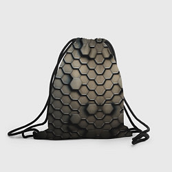 Рюкзак-мешок Сталь и соты, цвет: 3D-принт