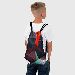 Рюкзак-мешок Абстрактное стекло осколки, цвет: 3D-принт — фото 2