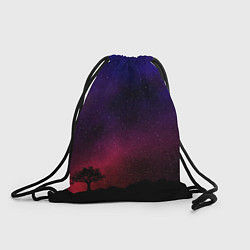 Рюкзак-мешок Дерево на фоне звездного неба, цвет: 3D-принт
