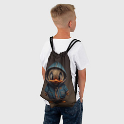 Рюкзак-мешок Утёнок в капюшоне, цвет: 3D-принт — фото 2