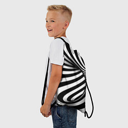 Рюкзак-мешок Оптические иллюзии зебра, цвет: 3D-принт — фото 2