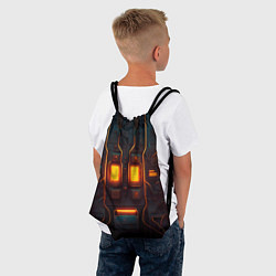 Рюкзак-мешок Паттерн в стиле киберпанк, цвет: 3D-принт — фото 2