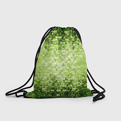 Рюкзак-мешок Геометрическое зелёное искажение в пространстве, цвет: 3D-принт