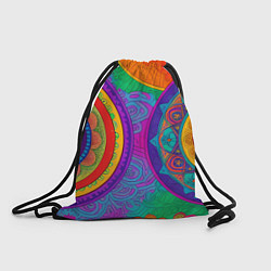 Рюкзак-мешок Красочные этнические орнаменты, цвет: 3D-принт