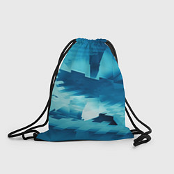 Рюкзак-мешок Абстрактные светло-синие кубы и другие фигуры, цвет: 3D-принт