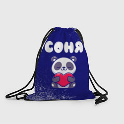 Рюкзак-мешок Соня панда с сердечком, цвет: 3D-принт