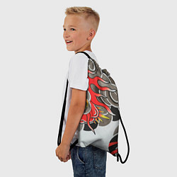 Рюкзак-мешок Иредзуми: дракон в дыму, цвет: 3D-принт — фото 2