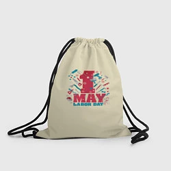 Рюкзак-мешок 1 мая - праздник труда, цвет: 3D-принт