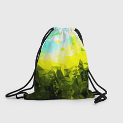 Рюкзак-мешок Green abstract colors, цвет: 3D-принт