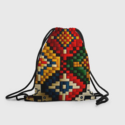 Рюкзак-мешок Русский узор крестиком, цвет: 3D-принт