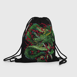 Рюкзак-мешок Green japan dragon, цвет: 3D-принт