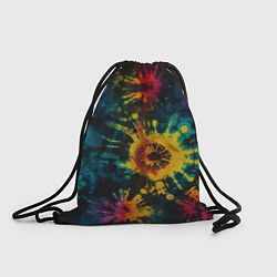 Рюкзак-мешок Тай дай на темном фоне: арт нейросети, цвет: 3D-принт