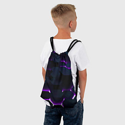 Рюкзак-мешок Неоновые соты с подсветкой, цвет: 3D-принт — фото 2