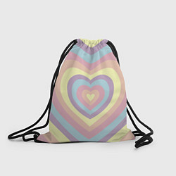 Рюкзак-мешок Сердца пастельные оттенки, цвет: 3D-принт
