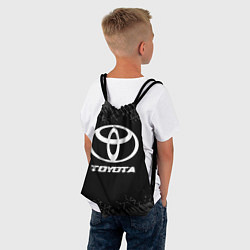 Рюкзак-мешок Toyota speed на темном фоне со следами шин, цвет: 3D-принт — фото 2