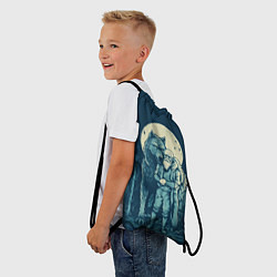 Рюкзак-мешок Старик с волком, цвет: 3D-принт — фото 2